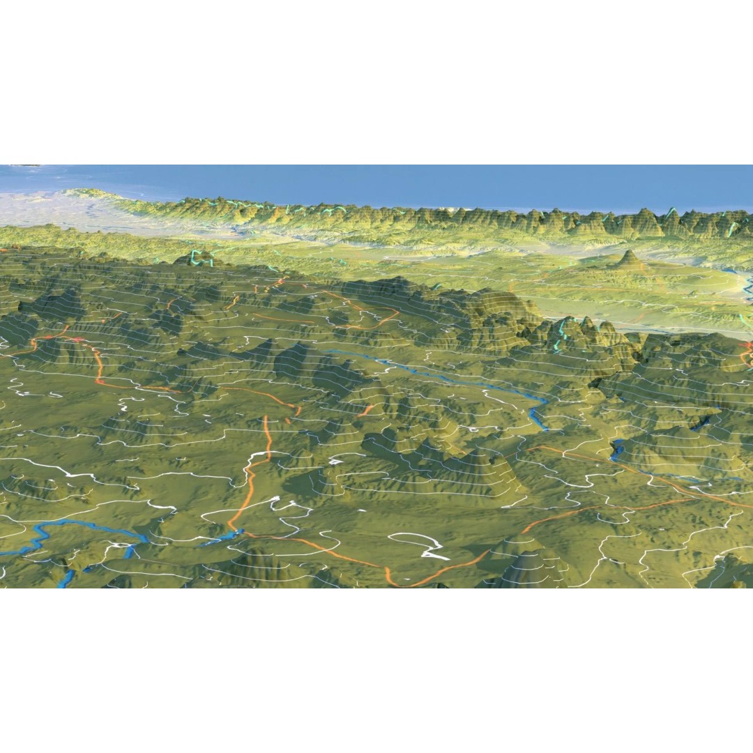 Myanmar Map 3D Model – Realistic Satellite Terrain, FBX & OBJ Formats - View 19