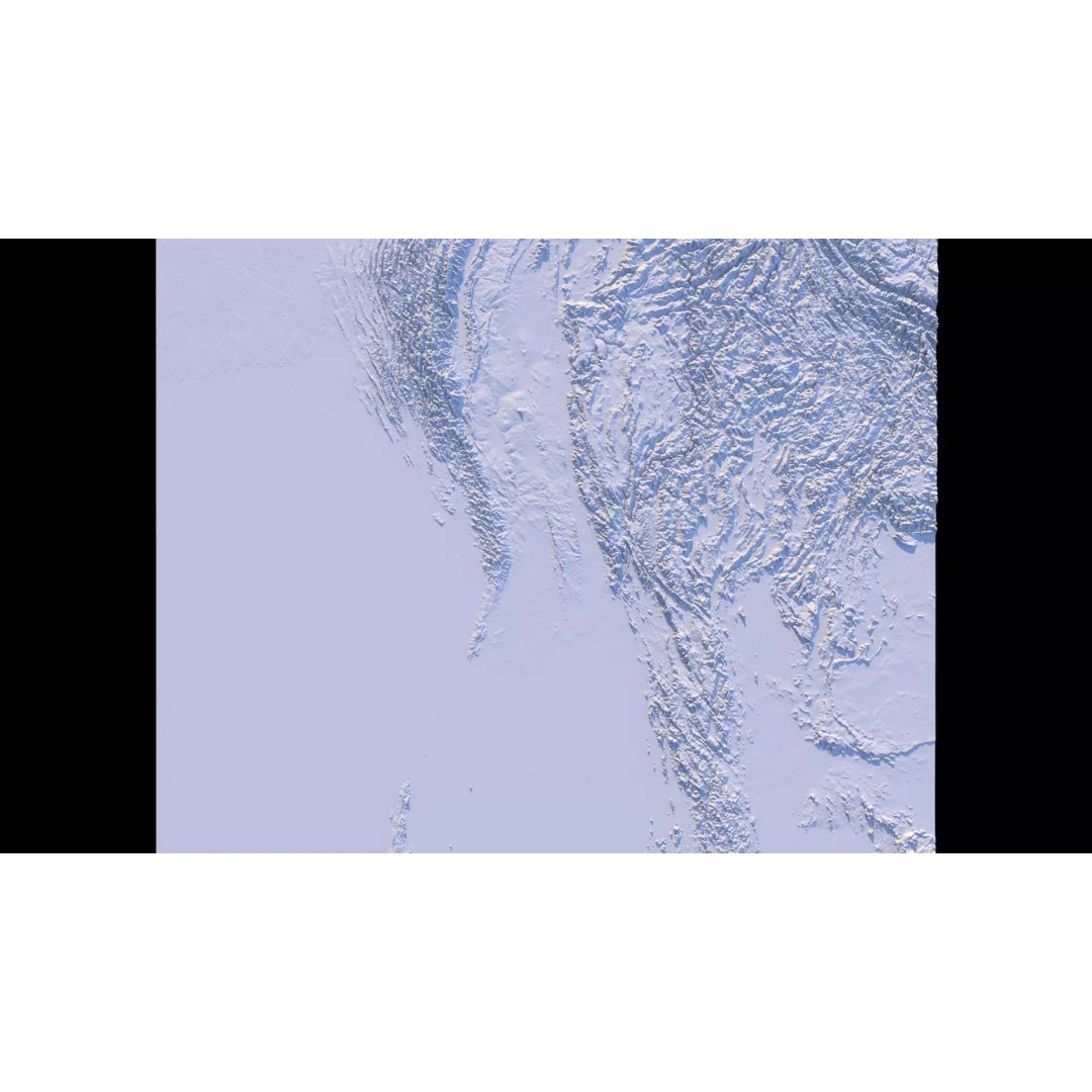 Myanmar Map 3D Model – Realistic Satellite Terrain, FBX & OBJ Formats - View 21