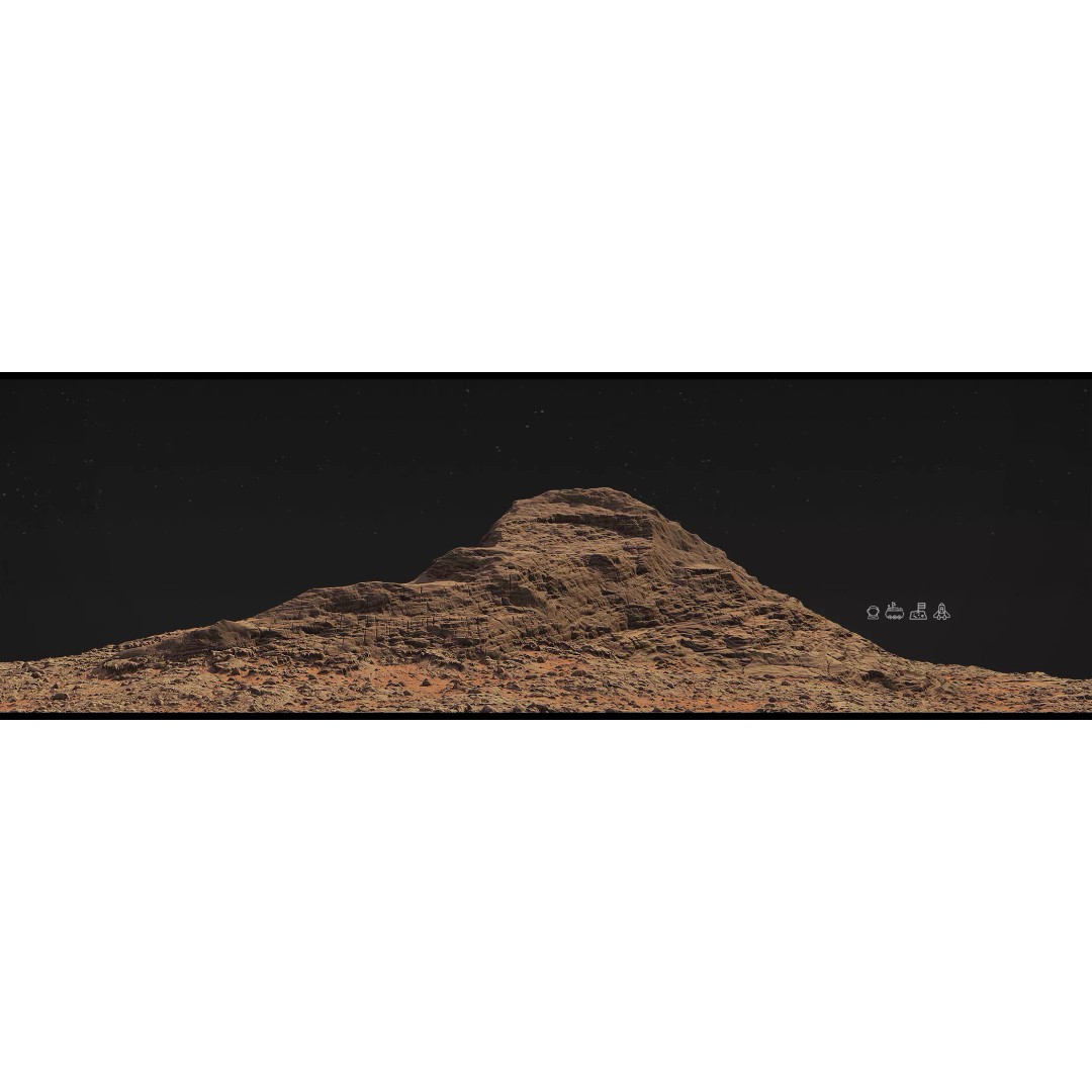 Mars Mountains 3D Model – Low Poly Game-Ready Landscapes, FBX - View 24