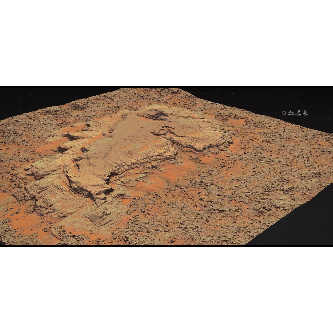 Mars Mountains 3D Model – Low Poly Game-Ready Landscapes, FBX - View 26