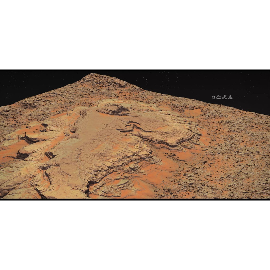 Mars Mountains 3D Model – Low Poly Game-Ready Landscapes, FBX - View 31