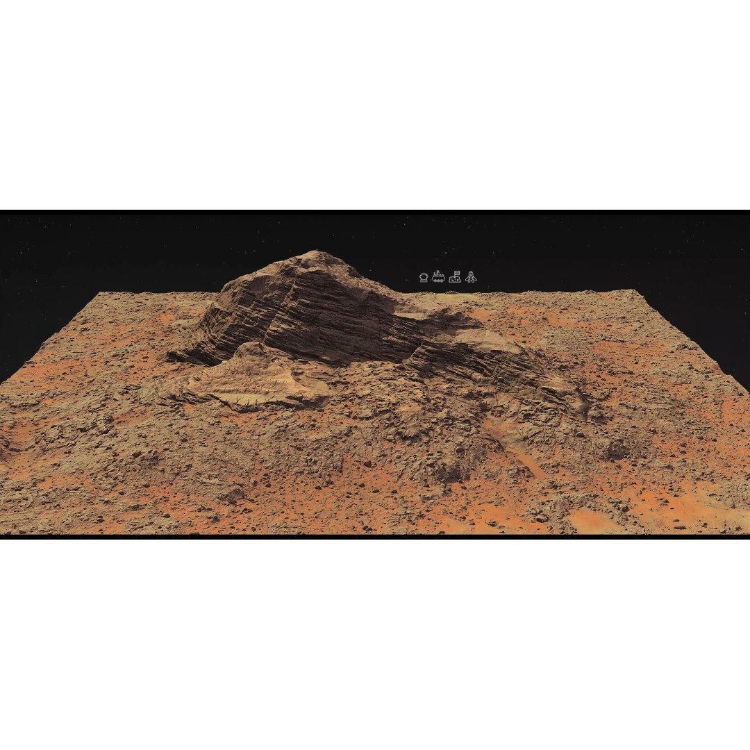 Mars Mountains 3D Model – Low Poly Game-Ready Landscapes, FBX - View 9