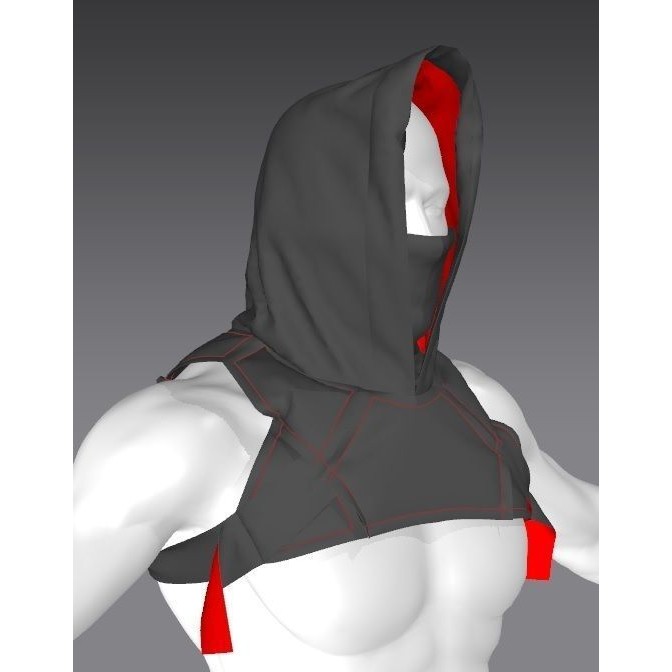 Hood01 - Game-Ready 3D Model - View 3