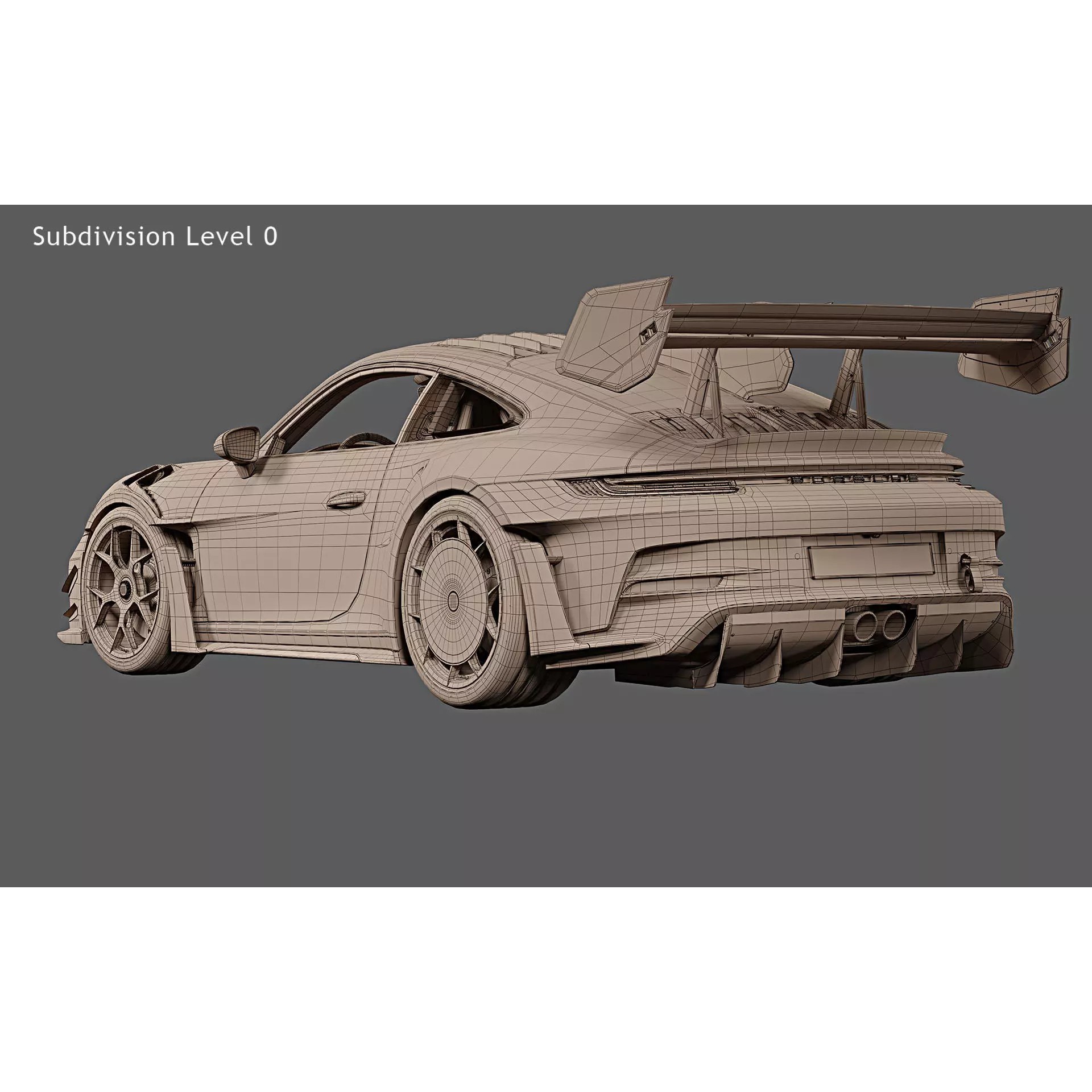 2025 Porsche 911 GT3 RS Manthey Kit - Game-Ready 3D Model - View 32