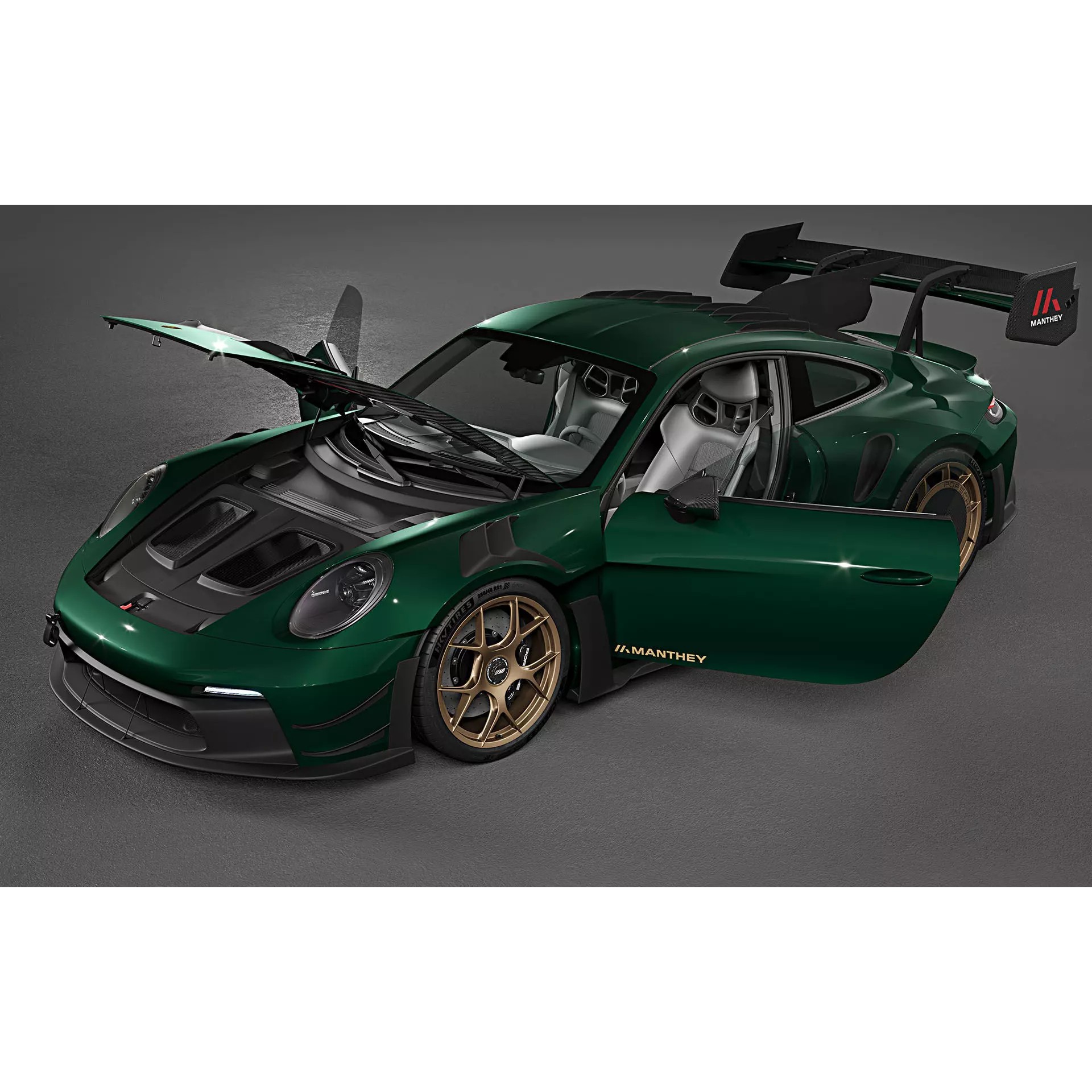 2025 Porsche 911 GT3 RS Manthey Kit - Game-Ready 3D Model - View 4
