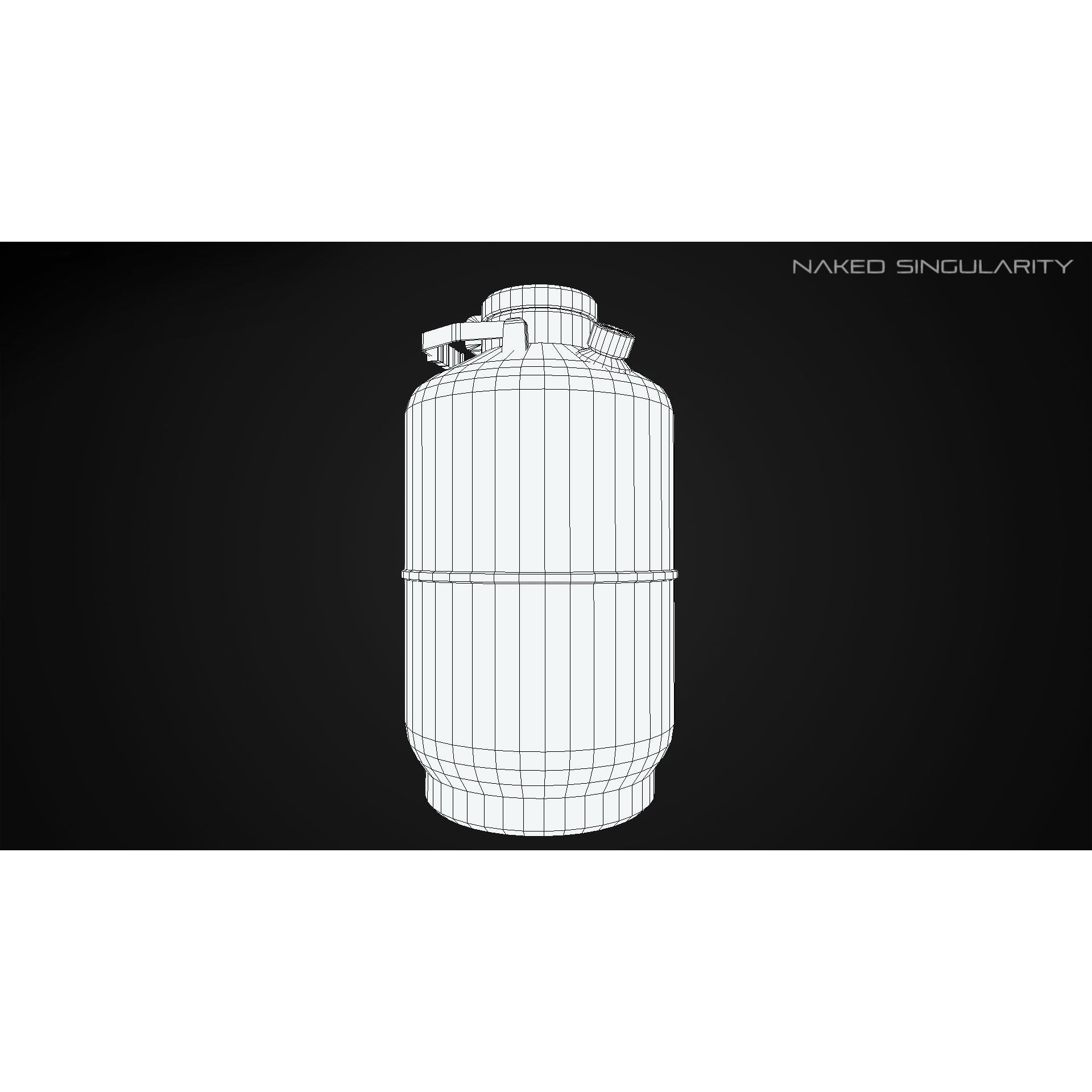 Liquid Nitrogen Tank - Low-Poly Game-Ready 3D Model