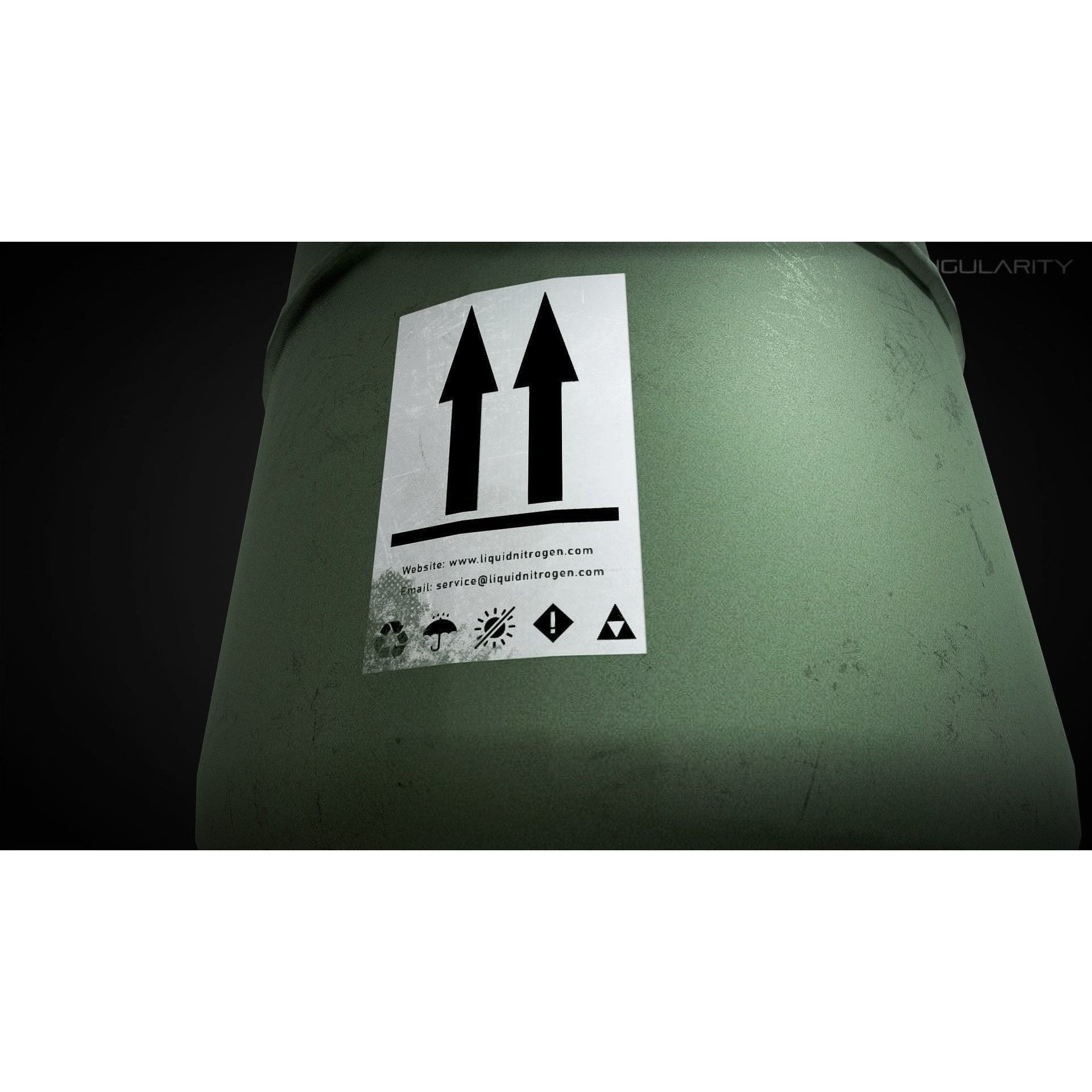 Liquid Nitrogen Tank - Low-Poly Game-Ready 3D Model - View 10