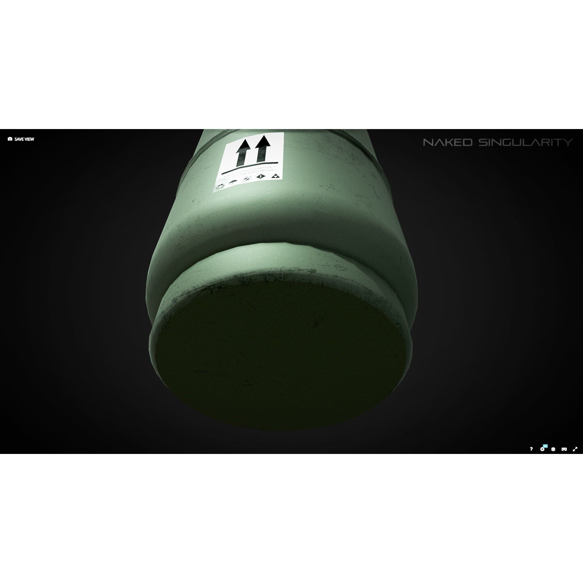 Liquid Nitrogen Tank - Low-Poly Game-Ready 3D Model - View 3