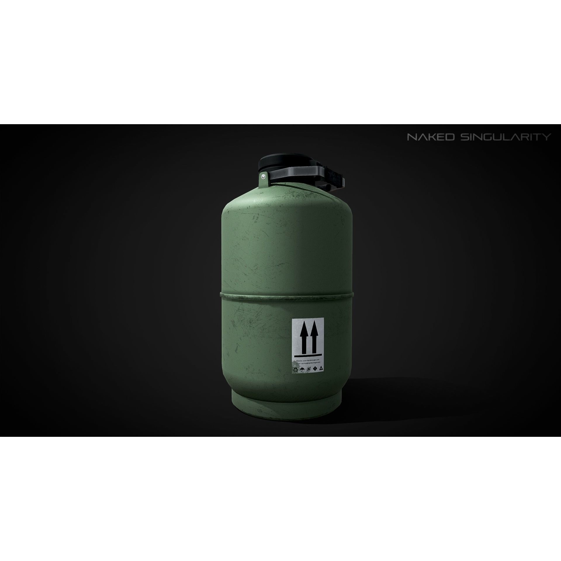 Liquid Nitrogen Tank - Low-Poly Game-Ready 3D Model - View 4