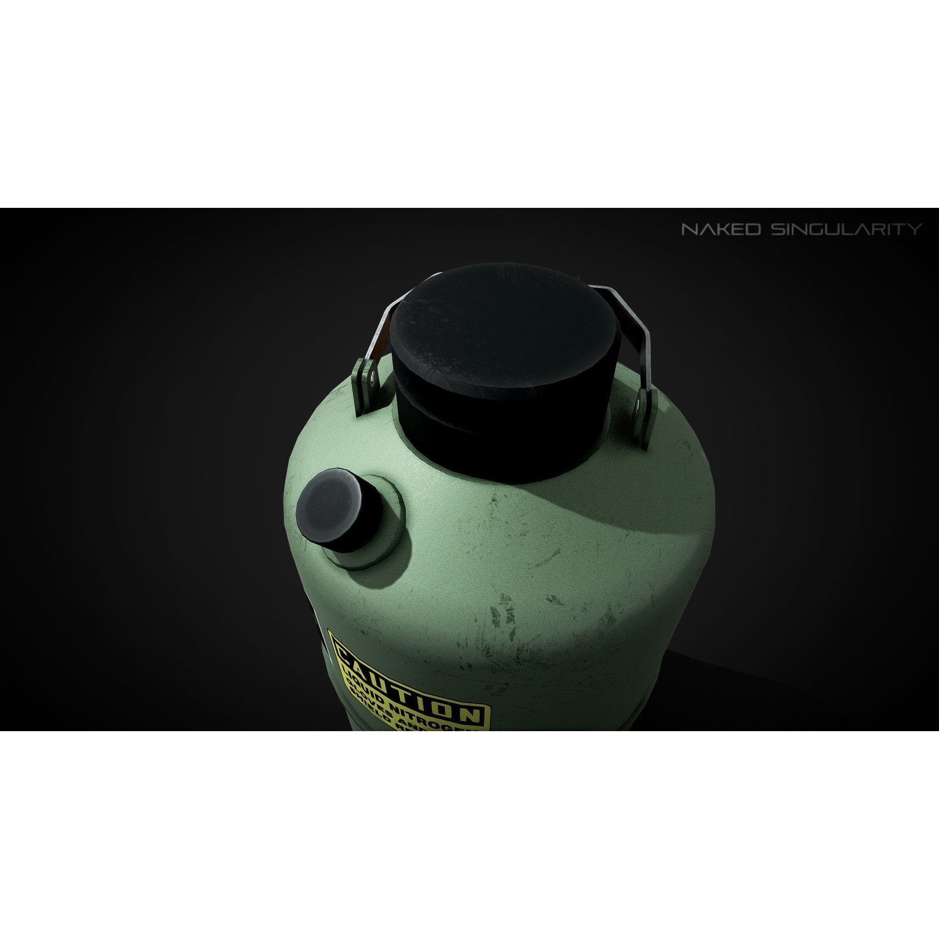 Liquid Nitrogen Tank - Low-Poly Game-Ready 3D Model - View 6