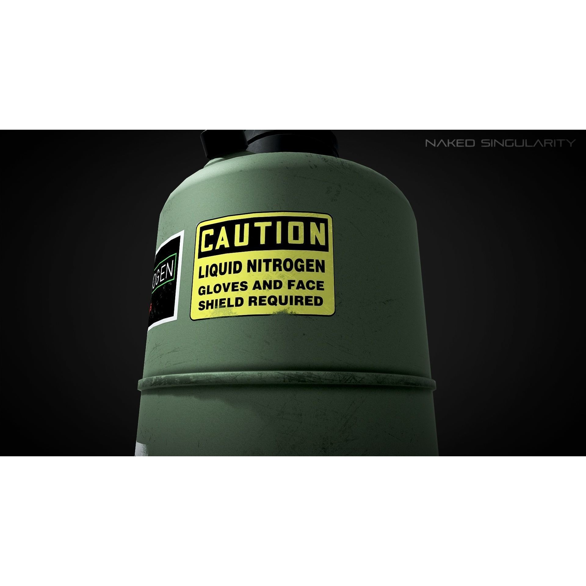 Liquid Nitrogen Tank - Low-Poly Game-Ready 3D Model - View 7