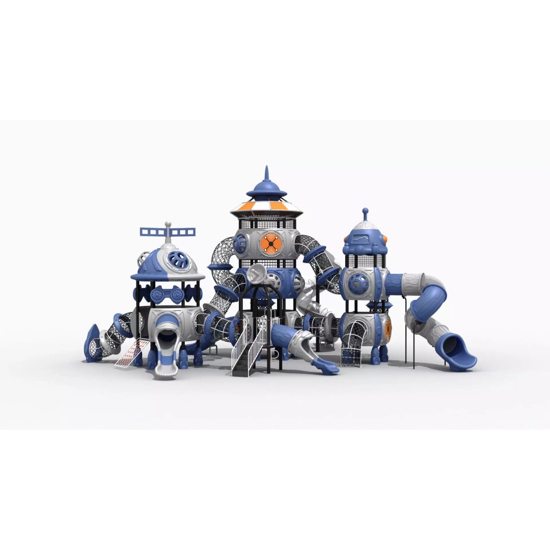 Space Themed Amusement Equipment 3D Model – Game-Ready Asset, FBX, OBJ - View 2