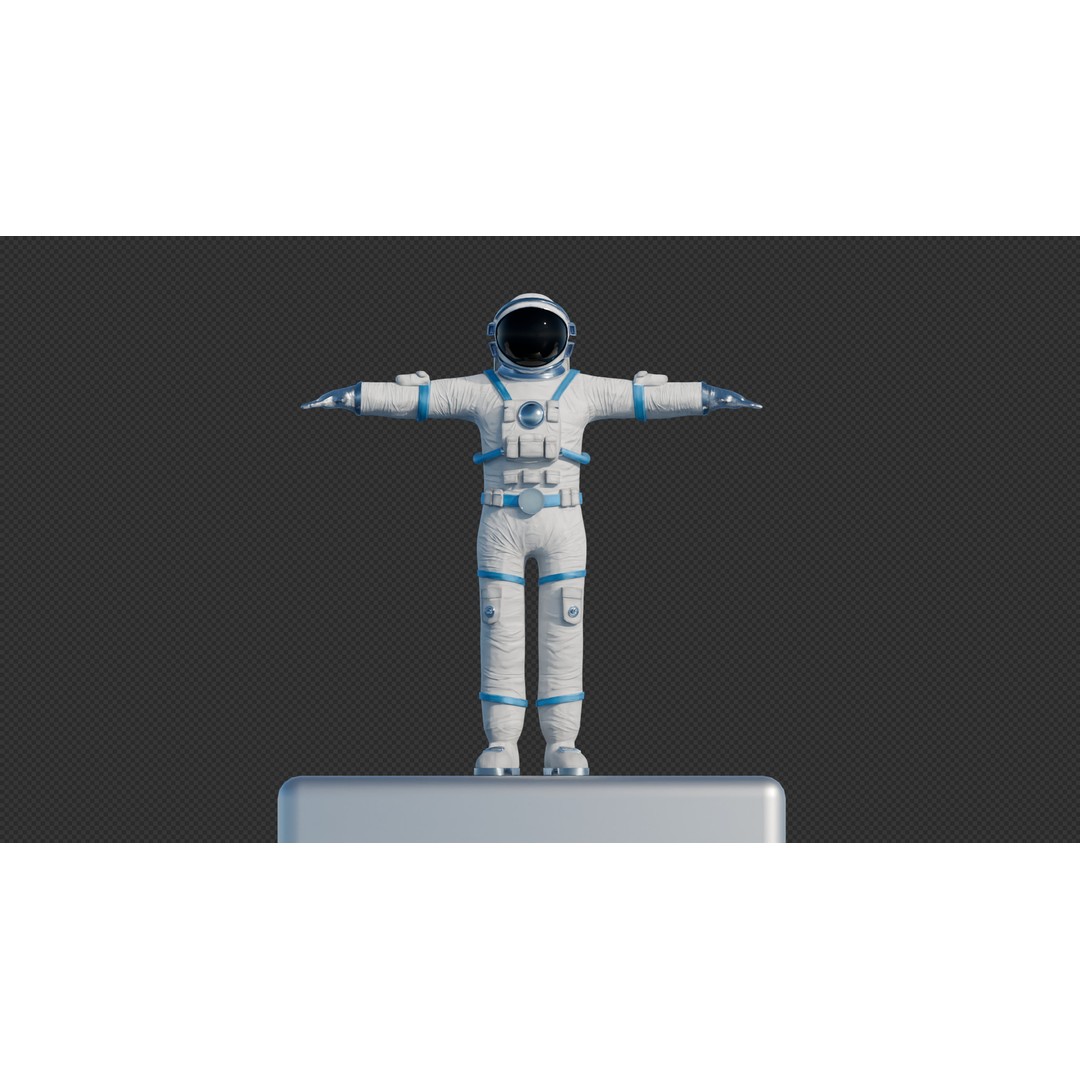 Astronaut 3D Model – Low Poly Rigged Character for Games, FBX - View 10