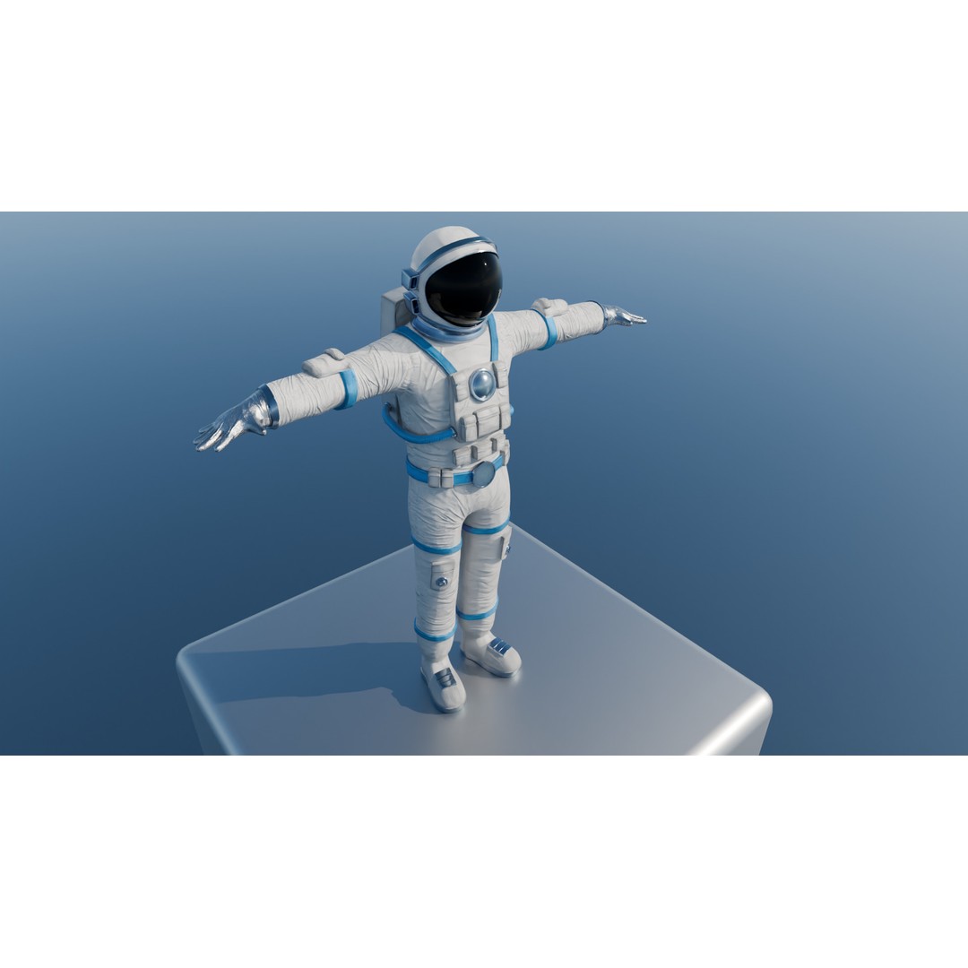 Astronaut 3D Model – Low Poly Rigged Character for Games, FBX - View 13