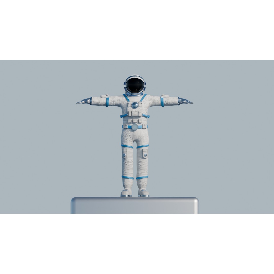 Astronaut 3D Model – Low Poly Rigged Character for Games, FBX - View 15