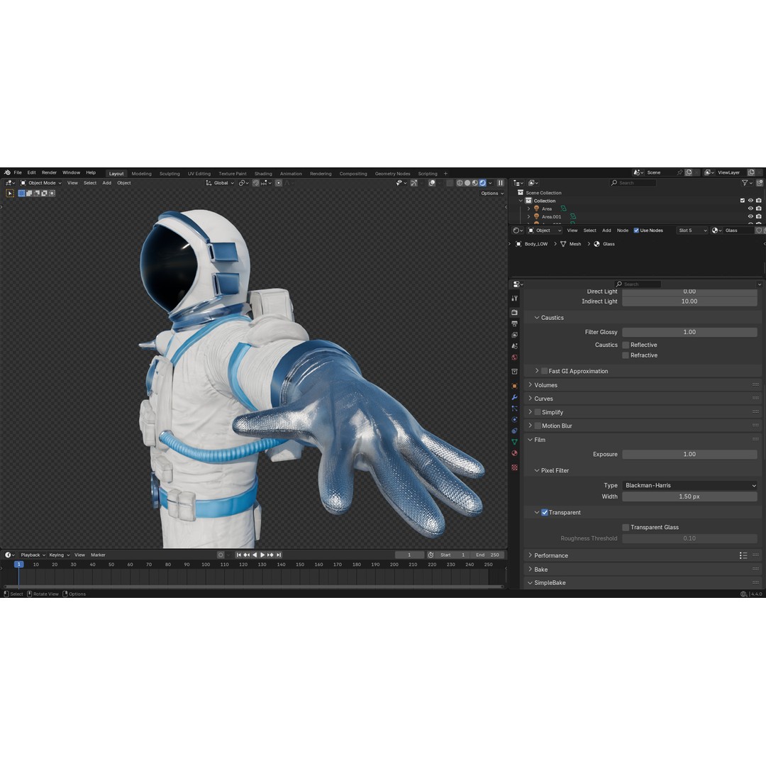 Astronaut 3D Model – Low Poly Rigged Character for Games, FBX - View 16