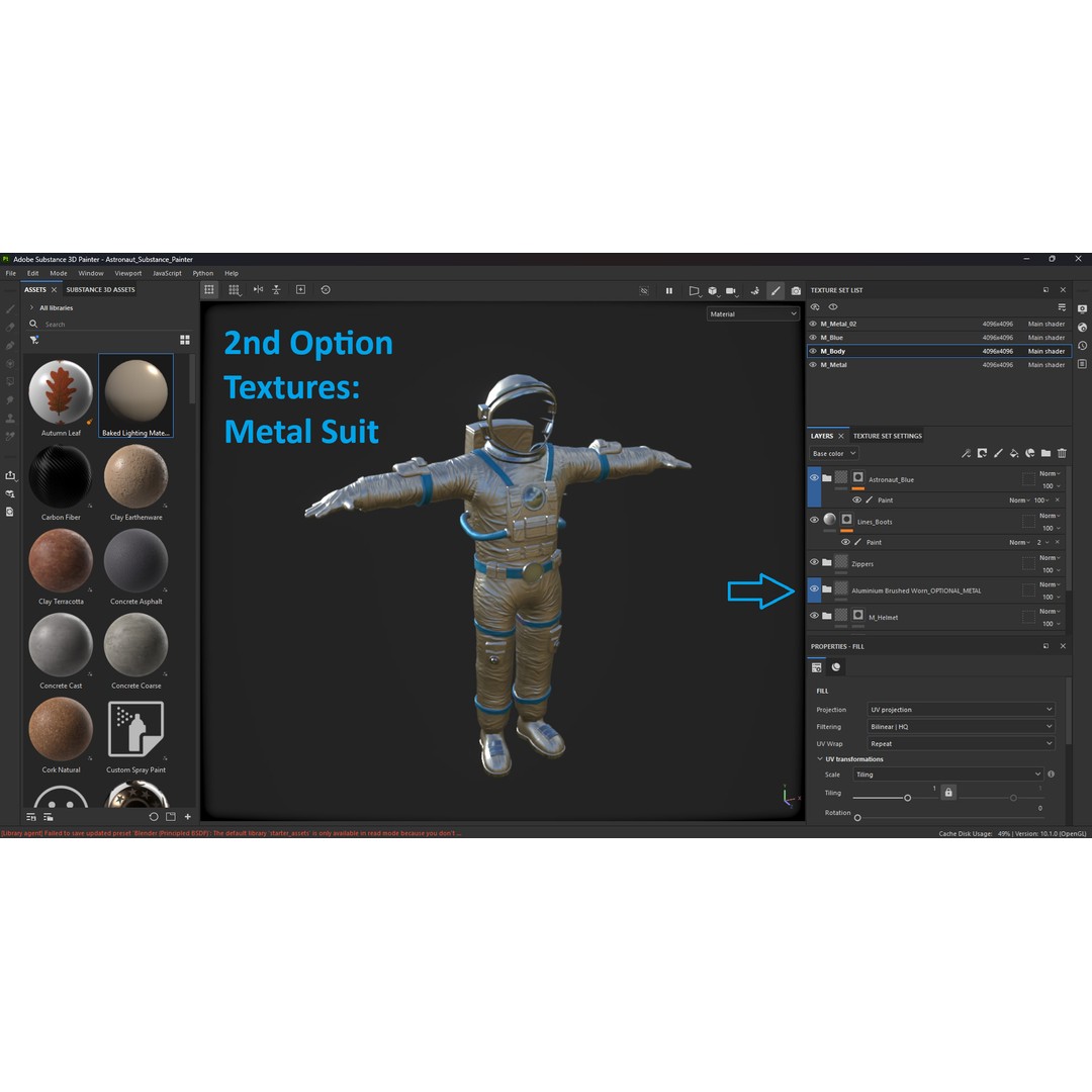Astronaut 3D Model – Low Poly Rigged Character for Games, FBX - View 18
