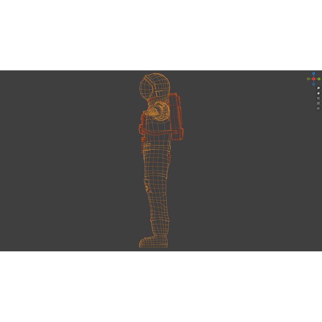 Astronaut 3D Model – Low Poly Rigged Character for Games, FBX - View 22