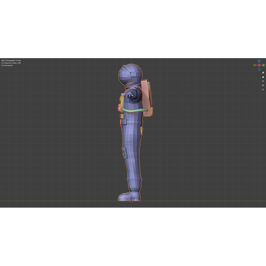 Astronaut 3D Model – Low Poly Rigged Character for Games, FBX - View 23