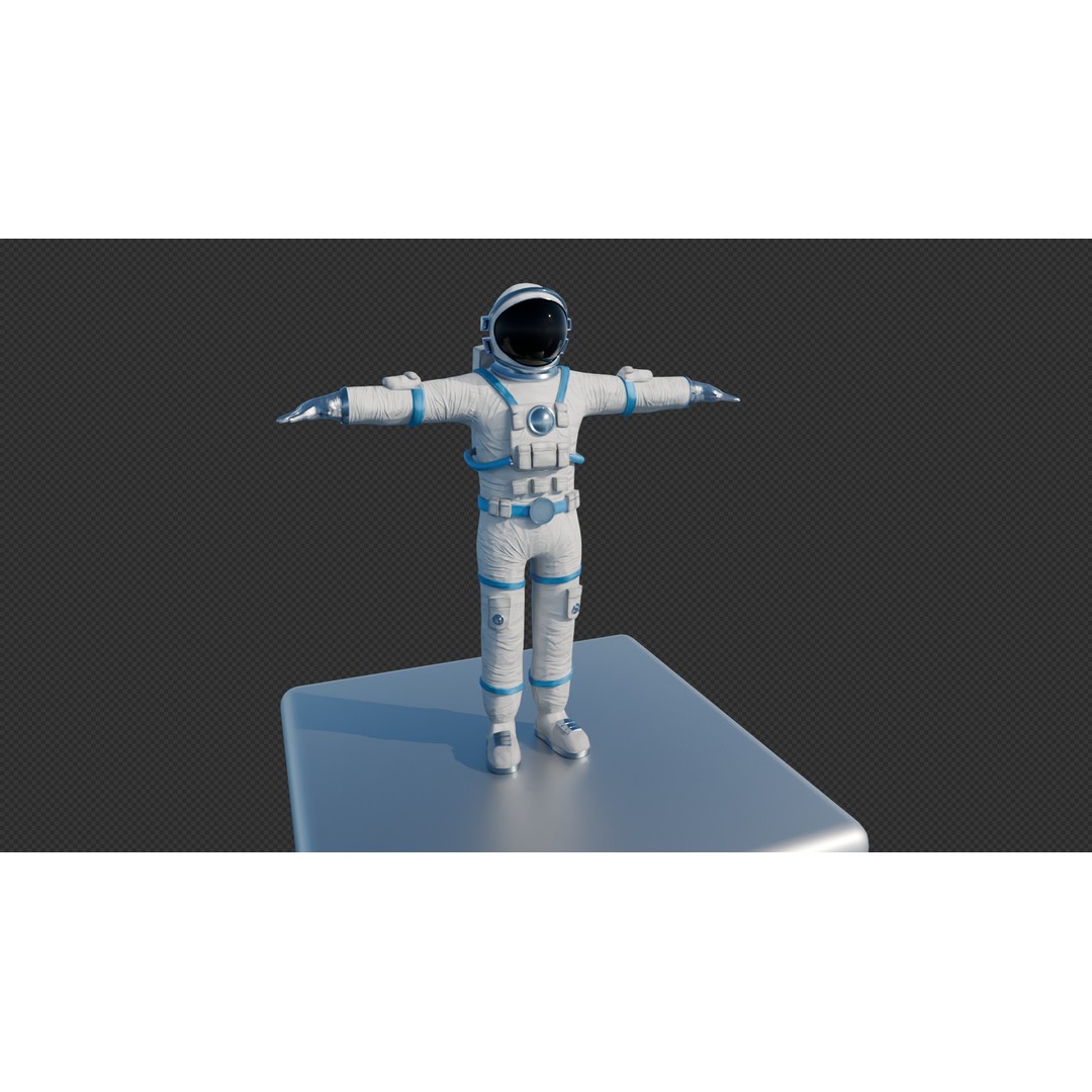Astronaut 3D Model – Low Poly Rigged Character for Games, FBX - View 24