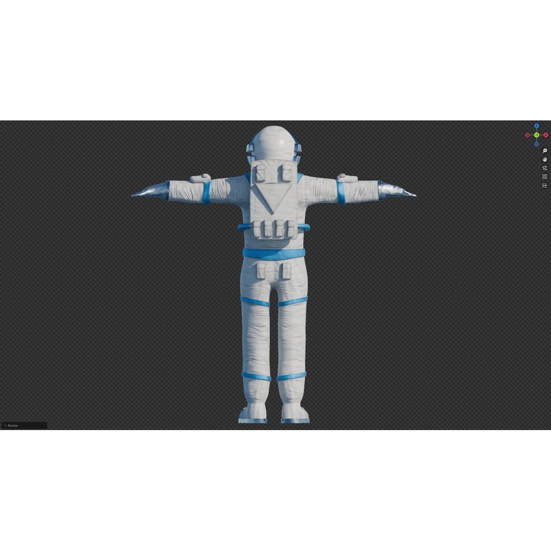 Astronaut 3D Model – Low Poly Rigged Character for Games, FBX - View 28