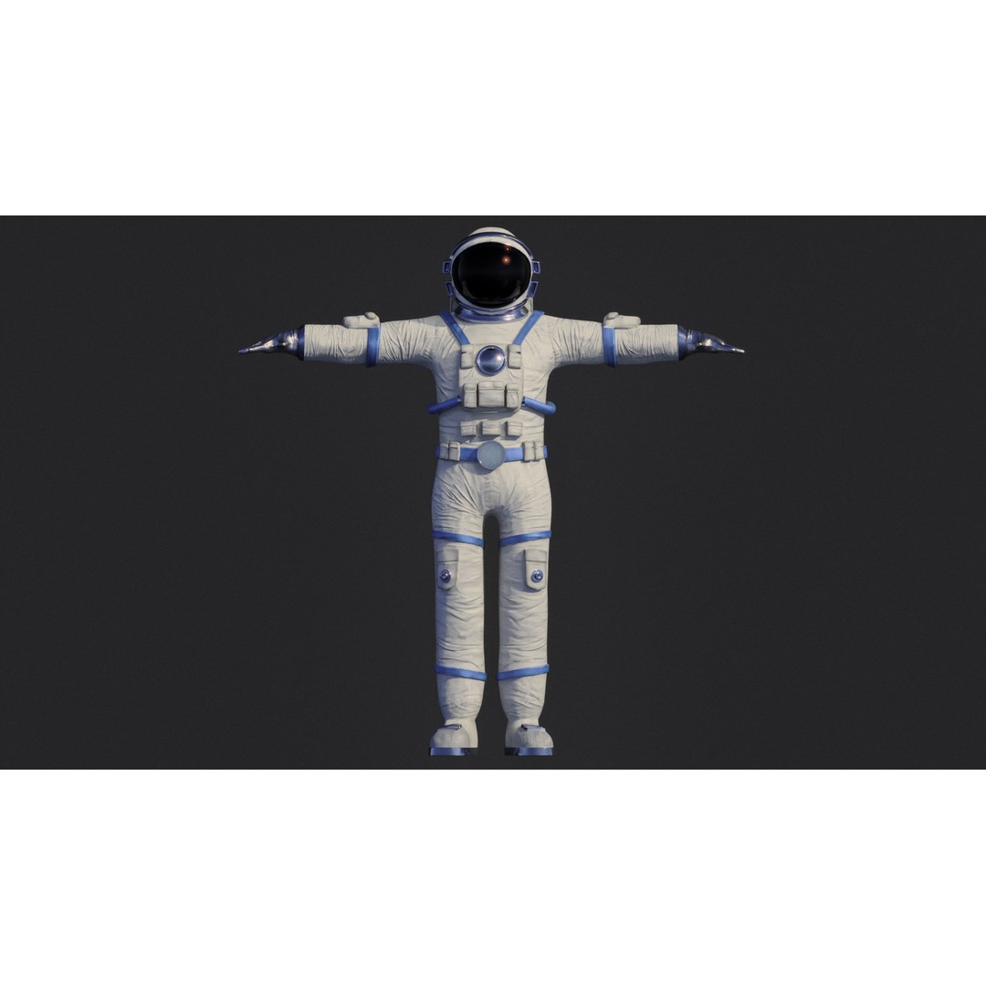 Astronaut 3D Model – Low Poly Rigged Character for Games, FBX - View 3