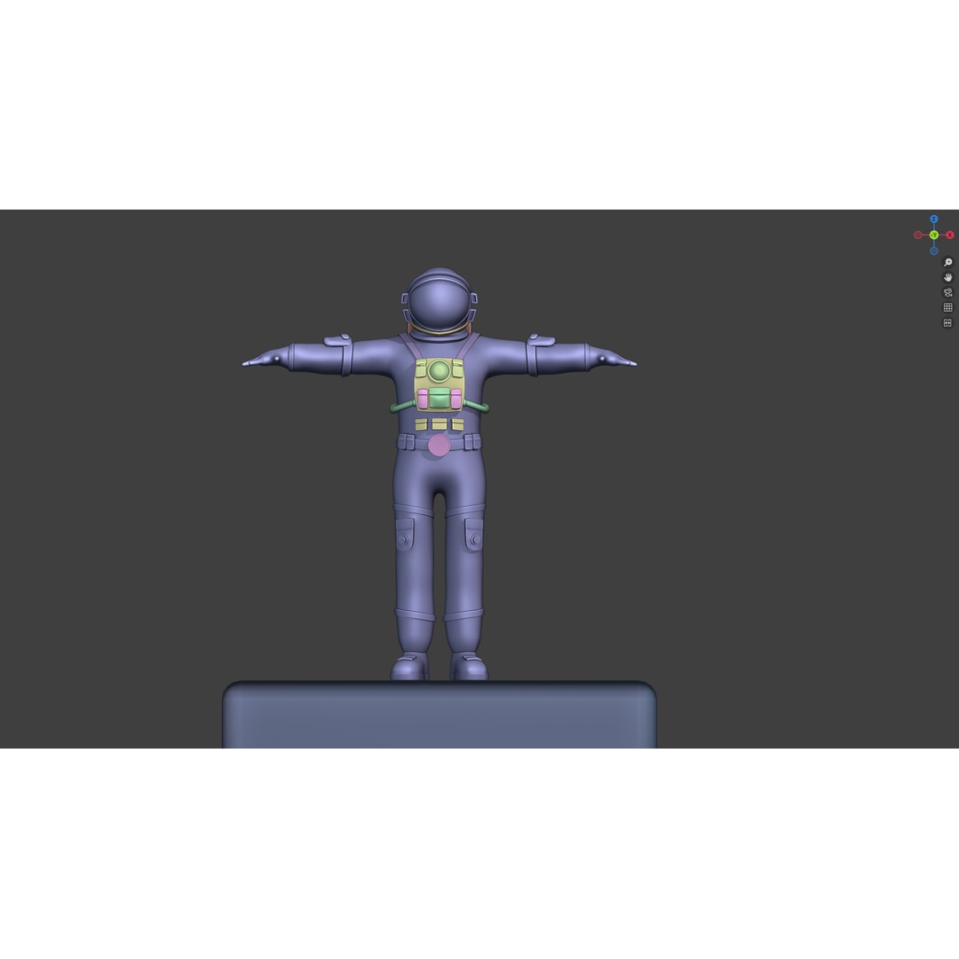 Astronaut 3D Model – Low Poly Rigged Character for Games, FBX - View 32
