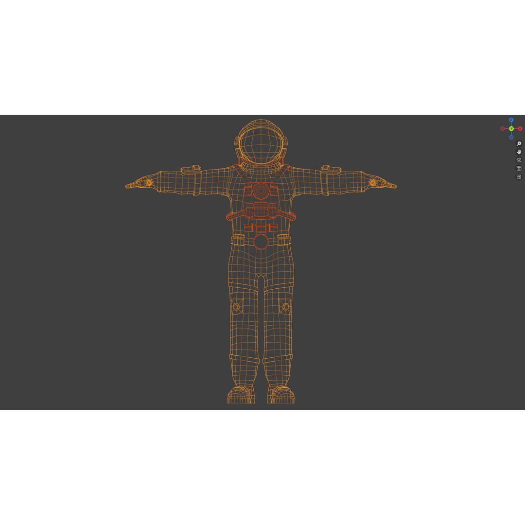 Astronaut 3D Model – Low Poly Rigged Character for Games, FBX - View 4
