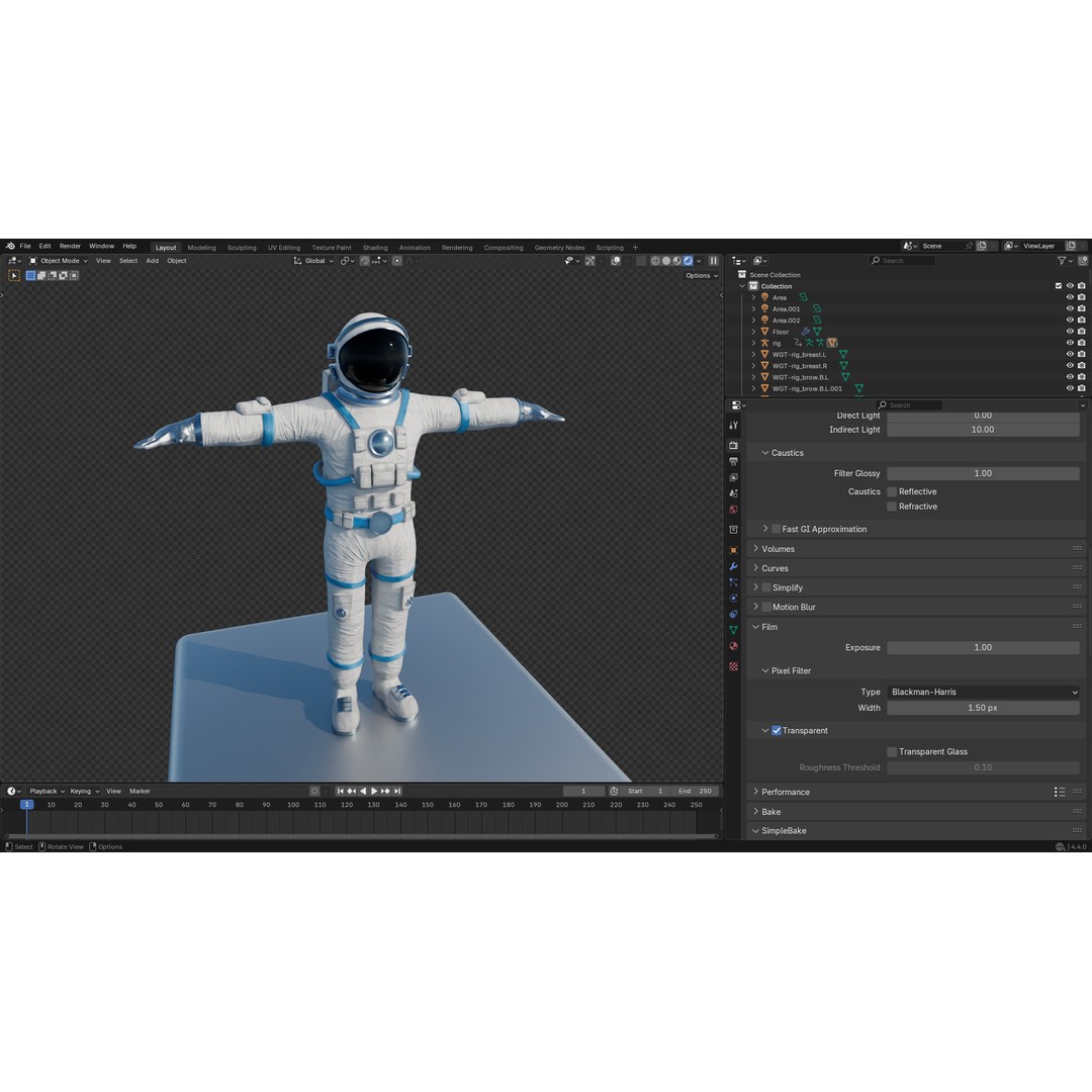 Astronaut 3D Model – Low Poly Rigged Character for Games, FBX - View 5