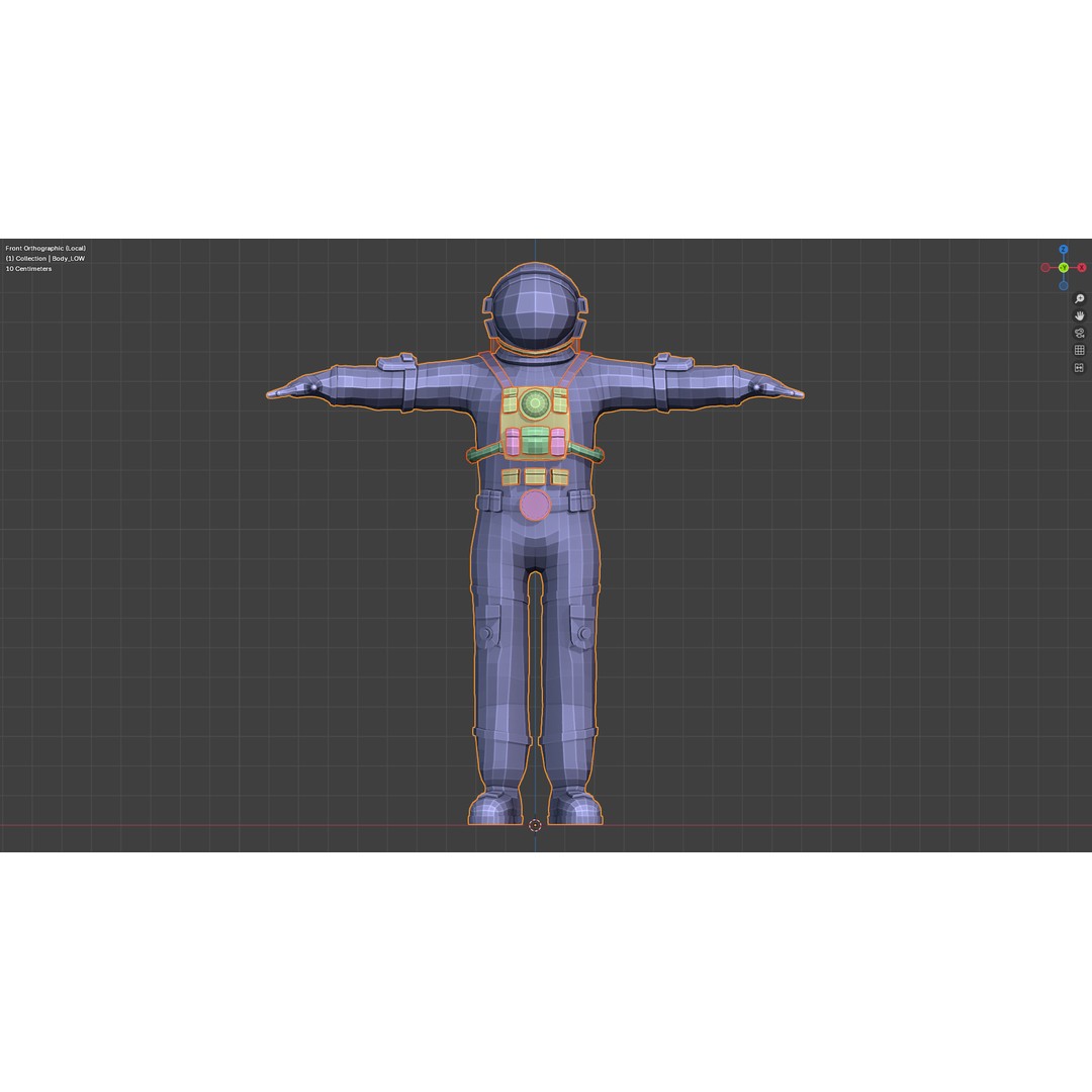 Astronaut 3D Model – Low Poly Rigged Character for Games, FBX - View 6