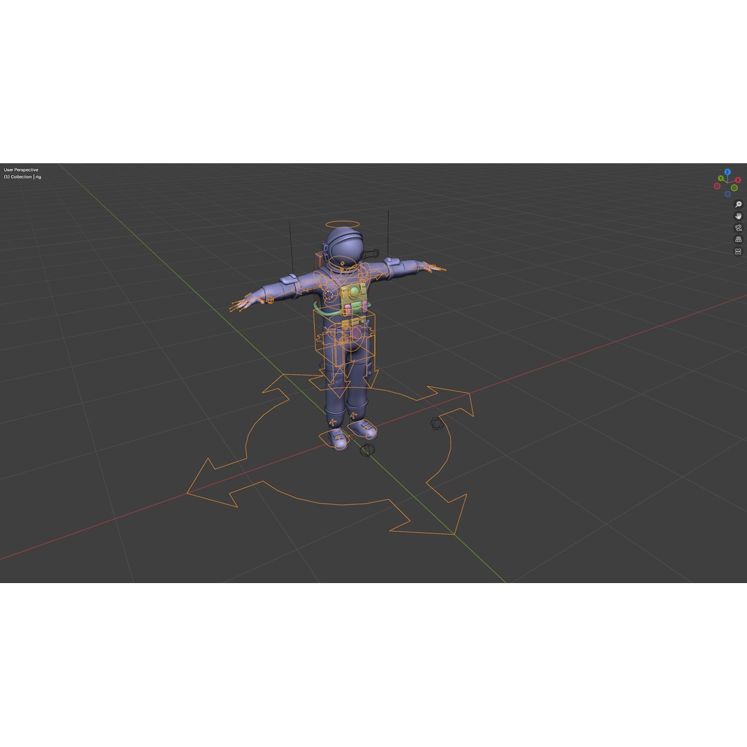 Astronaut 3D Model – Low Poly Rigged Character for Games, FBX - View 8