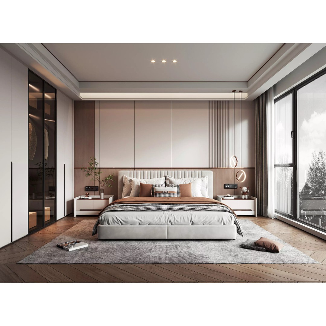 Modern Luxury Bedroom 3D Model – High-Detail Interior Design, FBX, OBJ - View 2