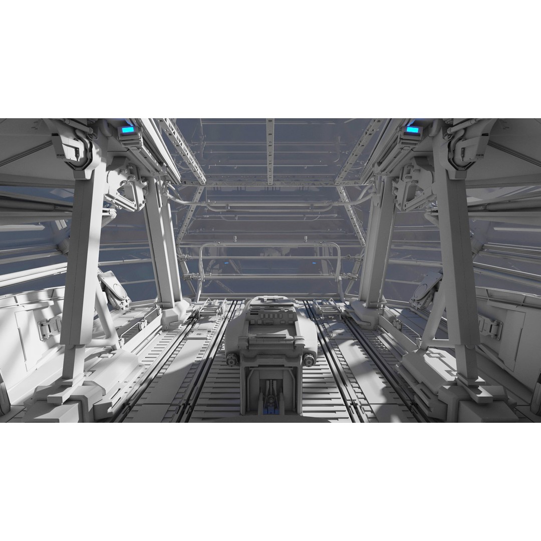 Spaceship Cockpit v6 3D Model – High Poly Sci-Fi Vehicle, FBX, OBJ - View 15