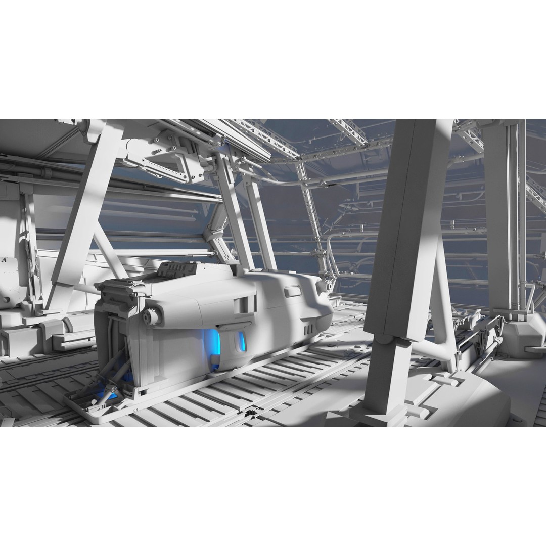 Spaceship Cockpit v6 3D Model – High Poly Sci-Fi Vehicle, FBX, OBJ - View 16