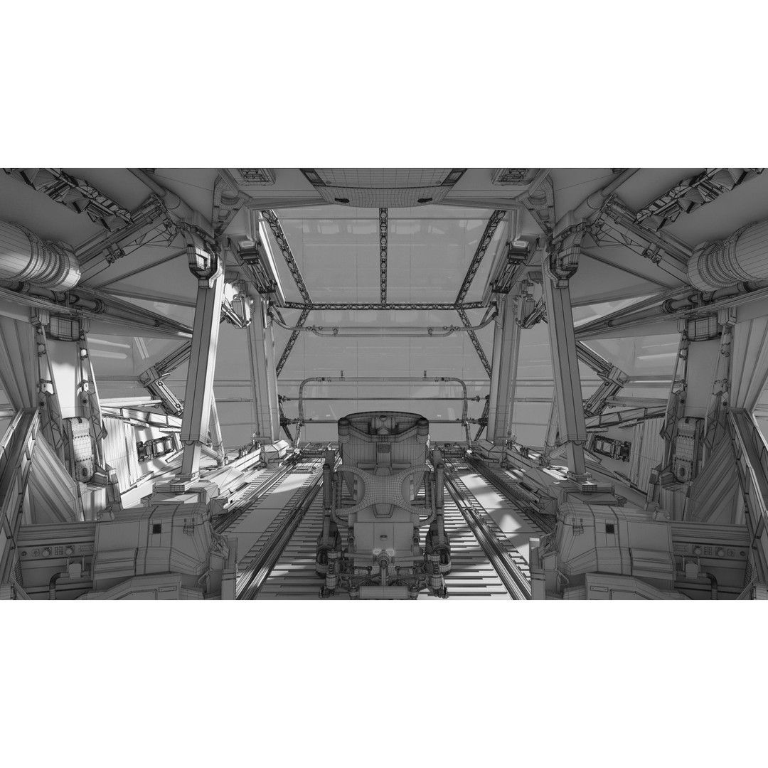 Spaceship Cockpit v6 3D Model – High Poly Sci-Fi Vehicle, FBX, OBJ - View 18