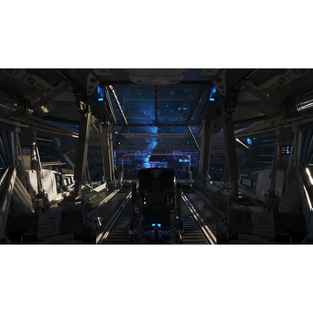 Spaceship Cockpit v6 3D Model – High Poly Sci-Fi Vehicle, FBX, OBJ - View 3