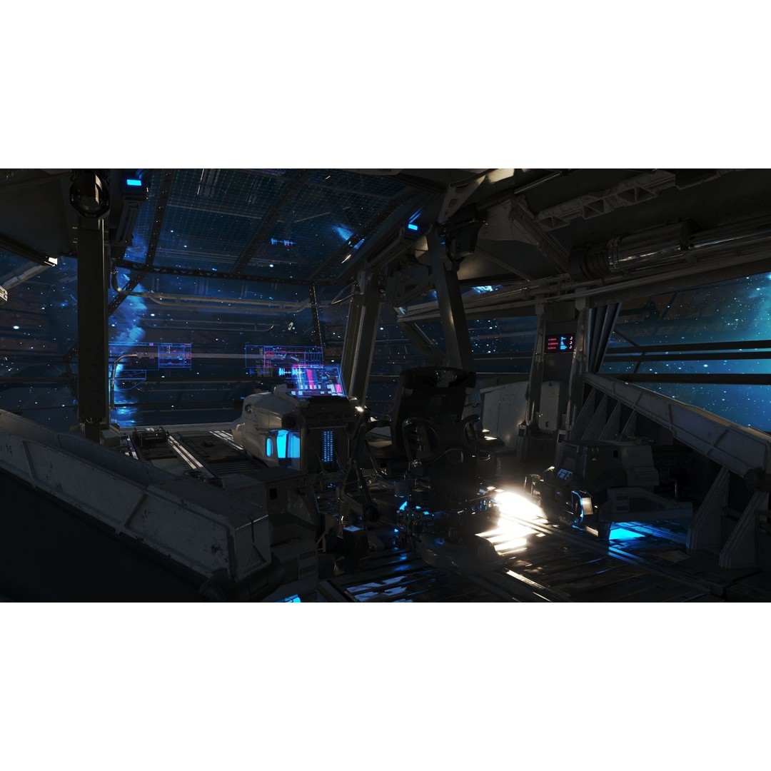 Spaceship Cockpit v6 3D Model – High Poly Sci-Fi Vehicle, FBX, OBJ - View 4