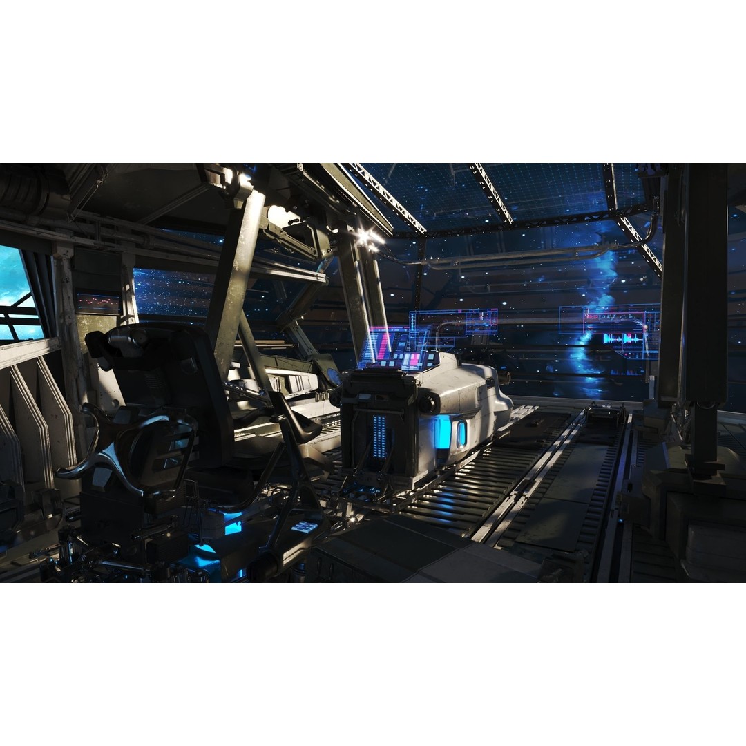 Spaceship Cockpit v6 3D Model – High Poly Sci-Fi Vehicle, FBX, OBJ - View 6
