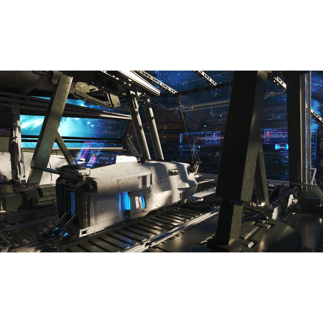 Spaceship Cockpit v6 3D Model – High Poly Sci-Fi Vehicle, FBX, OBJ - View 8