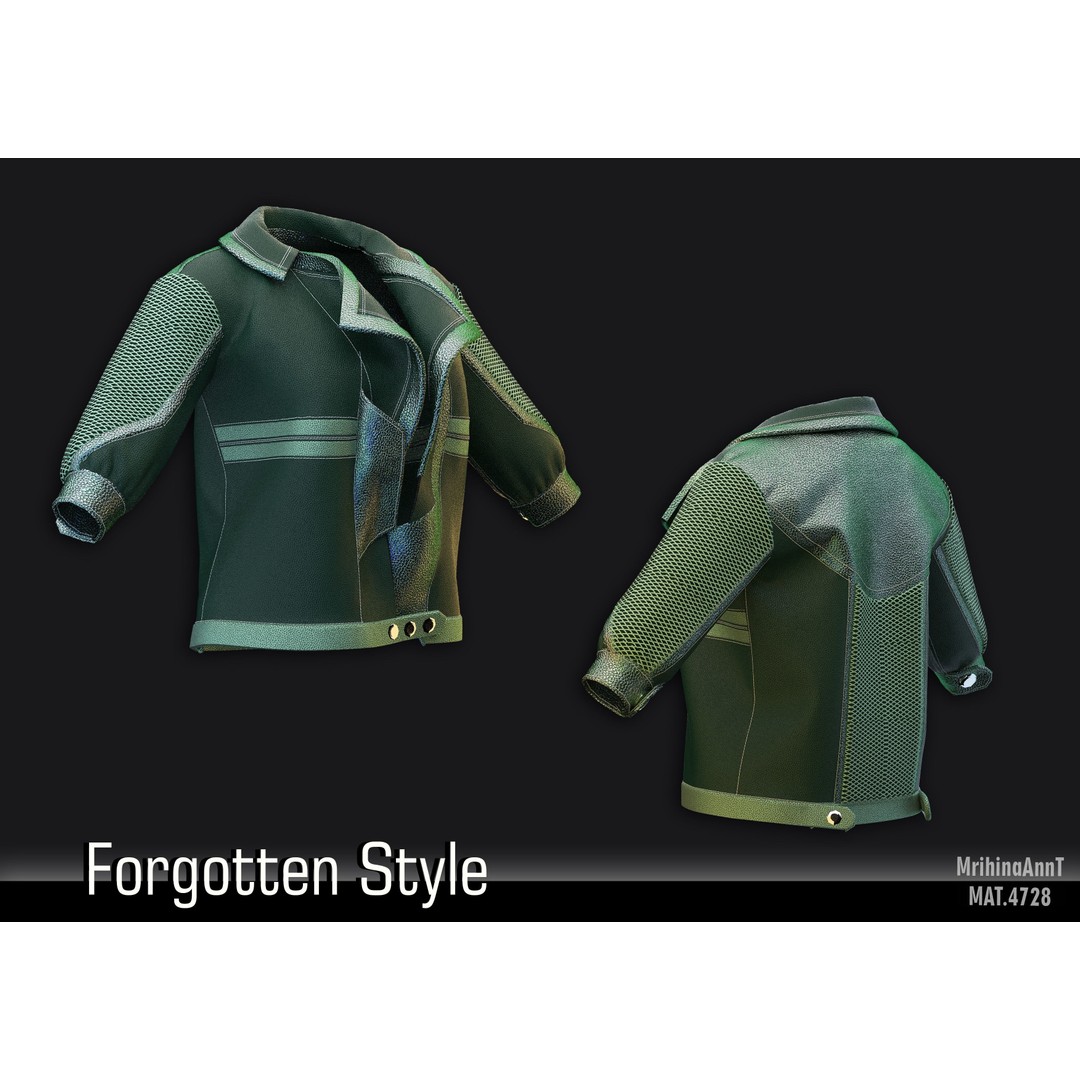 Forgotten Style 3D Model – Cyberpunk Clothing Set, PBR Textures