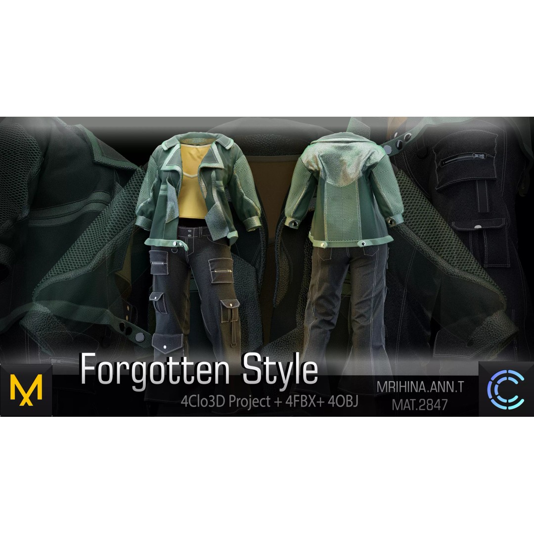 Forgotten Style 3D Model – Cyberpunk Clothing Set, PBR Textures - View 2