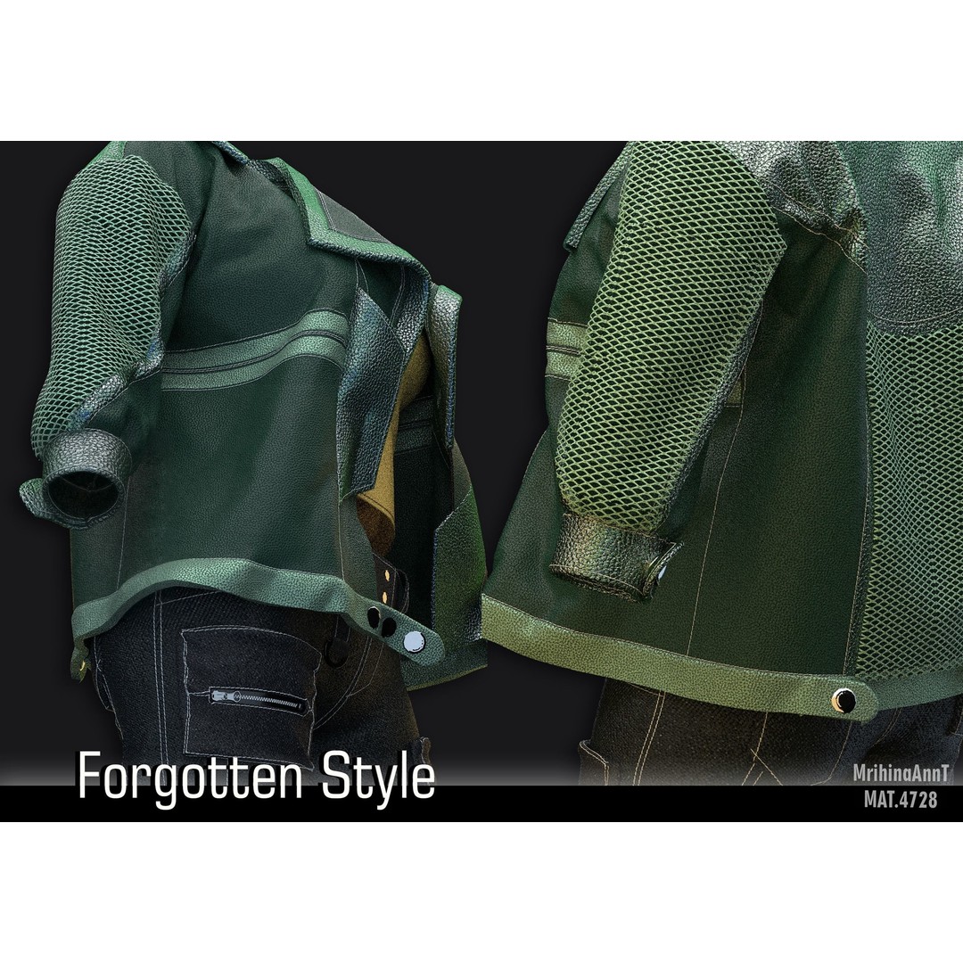Forgotten Style 3D Model – Cyberpunk Clothing Set, PBR Textures - View 5