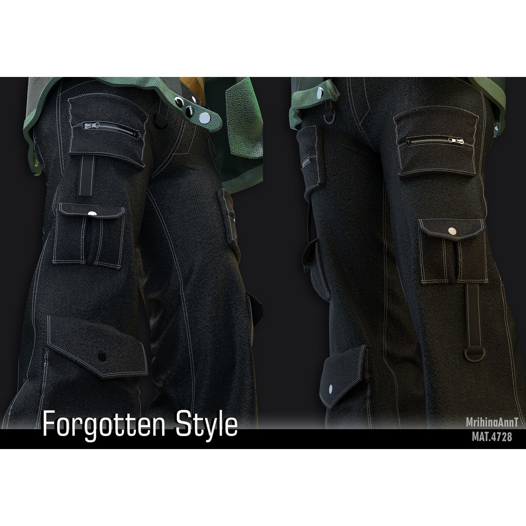 Forgotten Style 3D Model – Cyberpunk Clothing Set, PBR Textures - View 6