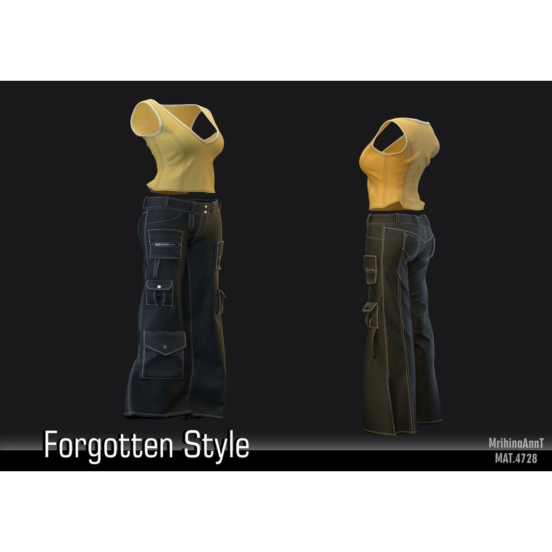 Forgotten Style 3D Model – Cyberpunk Clothing Set, PBR Textures - View 7