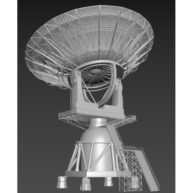 Satellite Dish 3D Model – High Poly Game Asset, FBX, PBR Textures