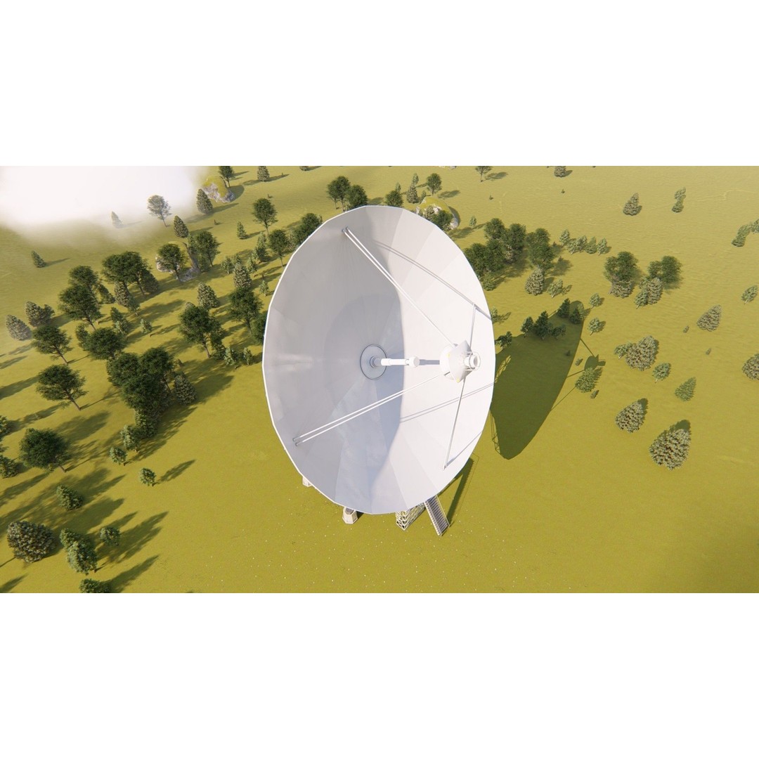 Satellite Dish 3D Model – High Poly Game Asset, FBX, PBR Textures - View 10