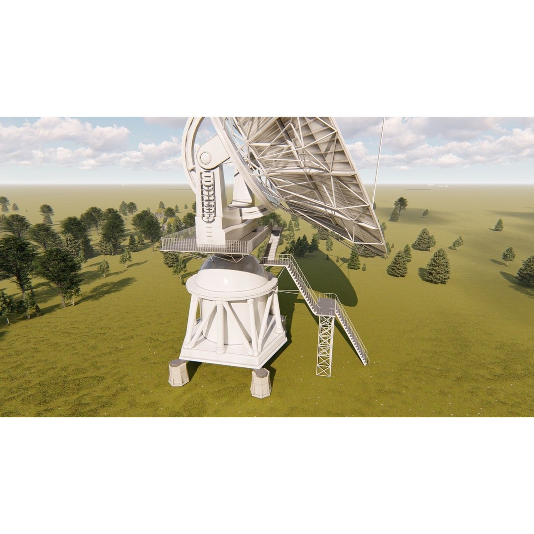 Satellite Dish 3D Model – High Poly Game Asset, FBX, PBR Textures - View 11