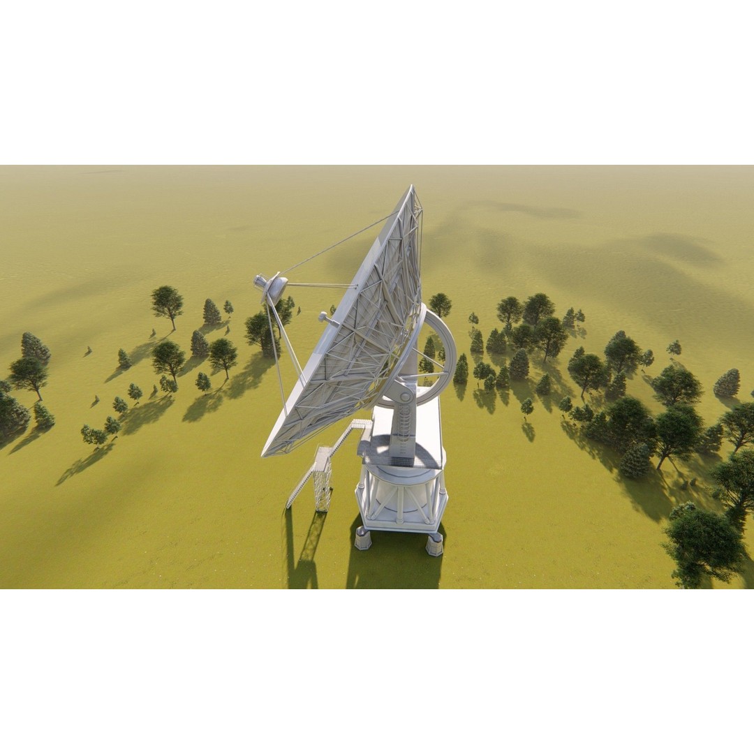 Satellite Dish 3D Model – High Poly Game Asset, FBX, PBR Textures - View 12