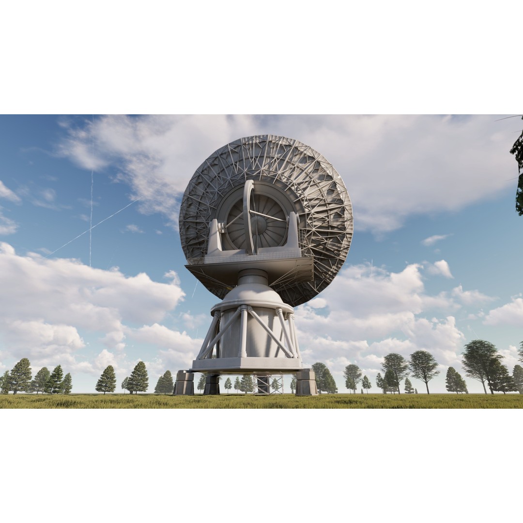 Satellite Dish 3D Model – High Poly Game Asset, FBX, PBR Textures - View 14