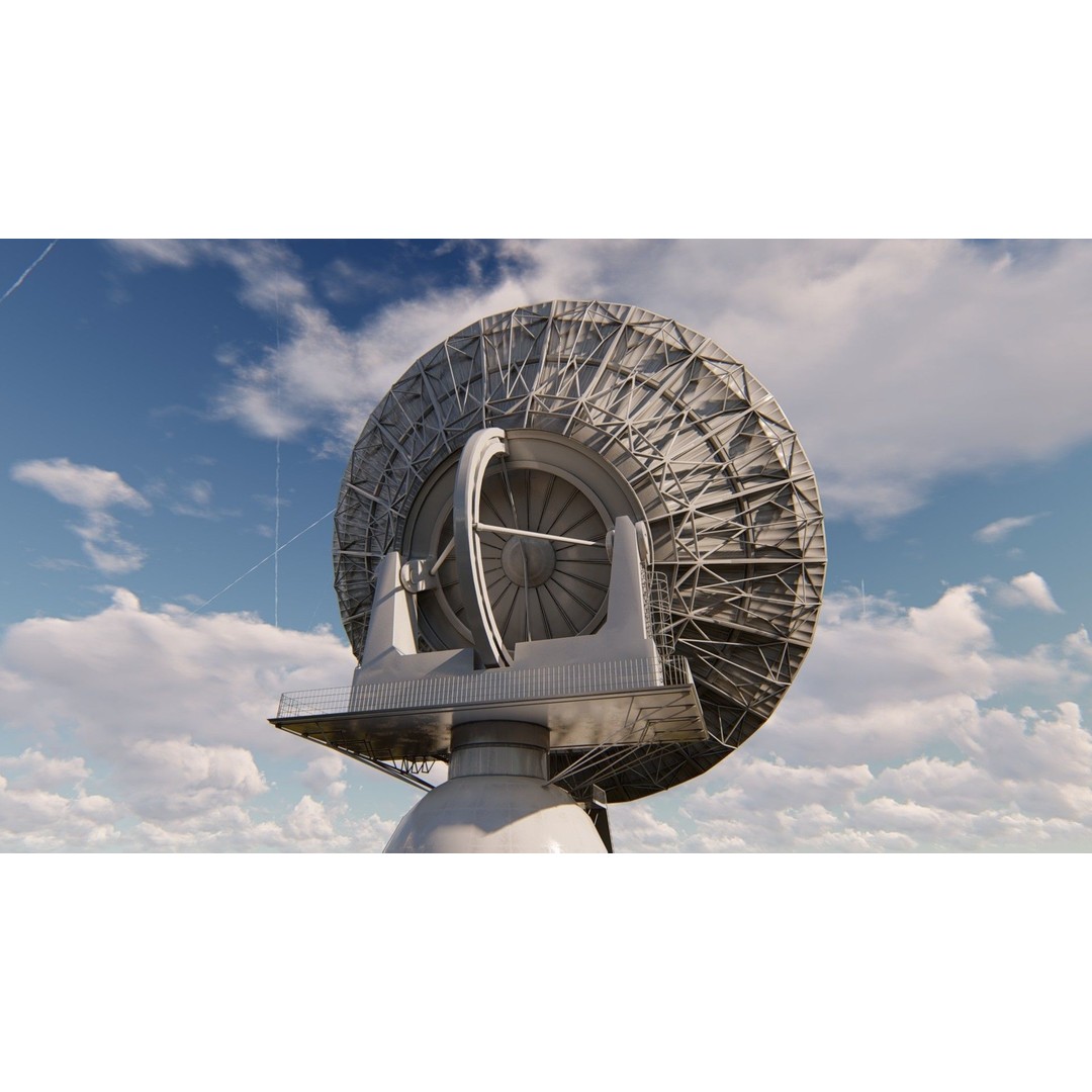 Satellite Dish 3D Model – High Poly Game Asset, FBX, PBR Textures - View 15